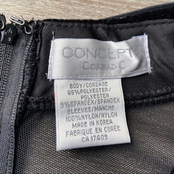 Vintage Concepts Conrad C Velvet Lace Mixed Media Top - Picture 5 of 16